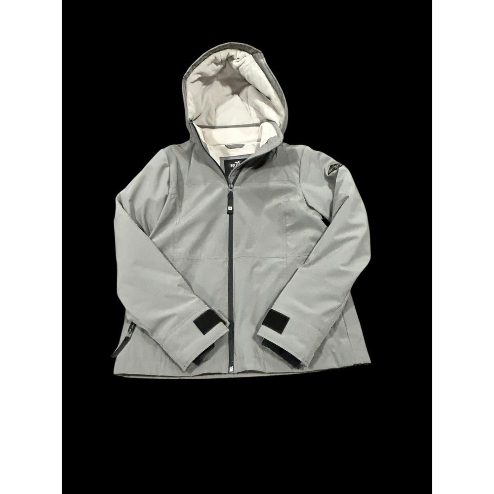 Hollister California All Weather Jacket Women's Medium Grey Hooded Winter Coat
